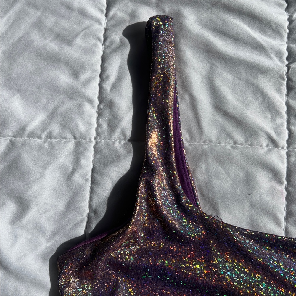 MEEK PURPLE GLITTER CUTOUT DRESS - Picture 4 of 7